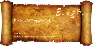 Enk Árpád névjegykártya
